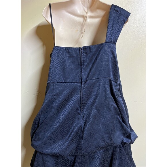 Torrid One Shoulder Balloon Dress Women's 24W Navy Leopard Print Tea Length - Picture 7 of 9